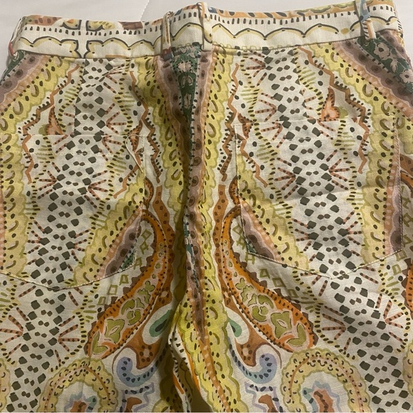 LIKE NEW ZARA PAISLEY PRINTED LINEN COTTON BLEND BLAZER (S) & MATCHING PANTS (M) - Picture 14 of 15